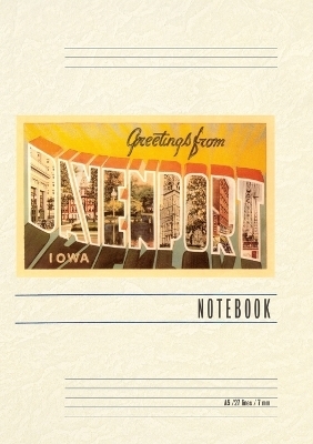 Vintage Lined Notebook Greetings from Davenport