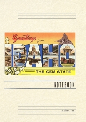 Vintage Lined Notebook Greetings from Idaho, the Gem State