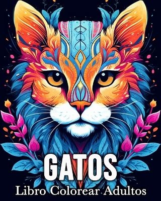 Gatos Libro Colorear Adultos - Mandykfm Bb