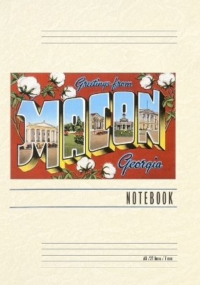 Vintage Lined Notebook Greetings from Macon