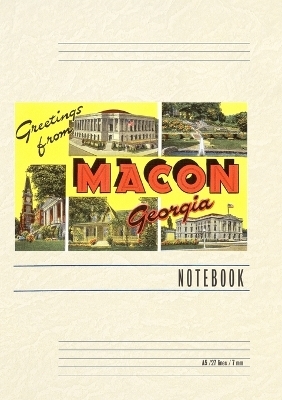 Vintage Lined Notebook Greetings from Macon