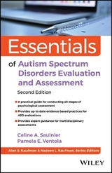 Essentials of Autism Spectrum Disorders Evaluation and Assessment - Saulnier, Celine A.; Ventola, Pamela E.