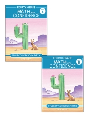 Fourth Grade Math with Confidence Student Workbook Bundle - Kate Snow