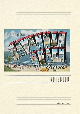 Vintage Lined Notebook Greetings from Savannah Beach