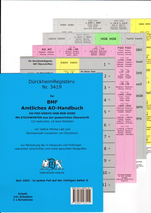 DürckheimRegister® Amtliches AO-Handbuch BMF • MIT Stichworten - Valéria Mónika Ládi