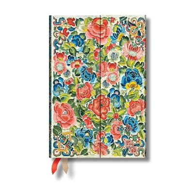 Pear Garden (Peking Opera Embroidery) Mini 18-month Horizontal Hardback Dayplanner 2025 (Wrap Closure) -  Paperblanks