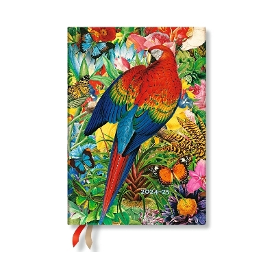 Tropical Garden (Nature Montages) Midi 12-month Horizontal Hardback Dayplanner 2025 (Elastic Band Closure) -  Paperblanks