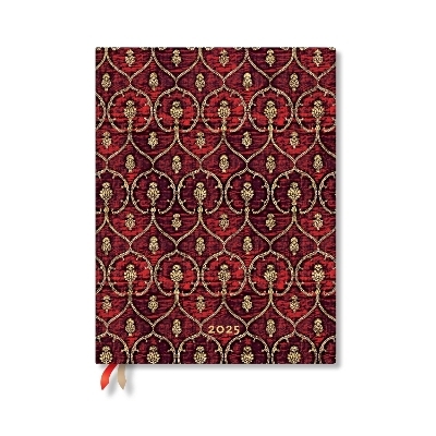 Red Velvet Ultra 12-month Vertical Softcover Flexi Dayplanner 2025 (Elastic Band Closure) -  Paperblanks