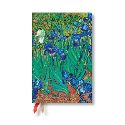 Van Gogh’s Irises Mini 12-month Horizontal Hardback Dayplanner 2025 (Elastic Band Closure) -  Paperblanks