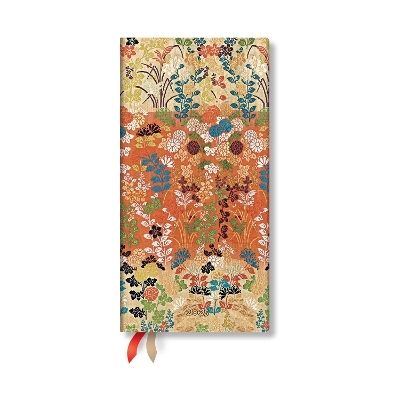 Kara-ori (Japanese Kimono) Slim 12-month Horizontal Hardback Dayplanner 2025 (Elastic Band Closure) -  Paperblanks