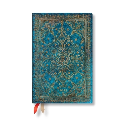 Azure (Equinoxe) Mini 12-month Horizontal Hardback Dayplanner 2025 (Elastic Band Closure) -  Paperblanks