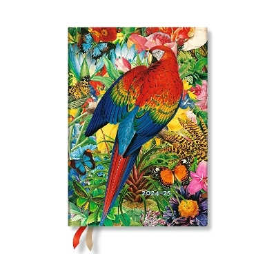 Tropical Garden (Nature Montages) Midi 12-month Verso Hardback Dayplanner 2025 (Elastic Band Closure) -  Paperblanks