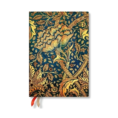 Morris Windrush (William Morris) Midi 12-month Horizontal Softcover Flexi Dayplanner 2025 (Elastic Band Closure) -  Paperblanks