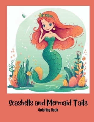 Seashells and Mermaid Tails Coloring Book for Kids -  Gray