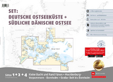 Sportbootkarten Satz 1, 2 und 4 Set: Deutsche Ostseeküste und Südliche Dänische Ostsee (Ausgabe 2024) - 