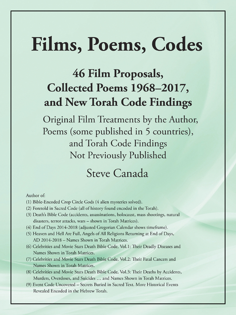 Films, Poems, Codes -  Steve Canada