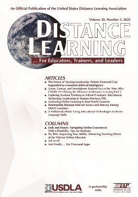 Distance Learning Volume 20 Number 3, 2023 - 