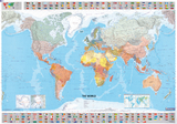 The World - Michelin rolled & tubed wall map Paper - Michelin