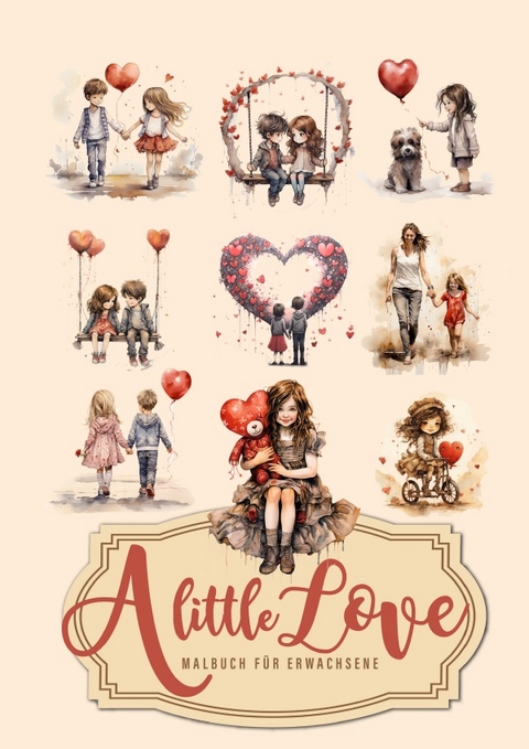 A little Love Malbuch für Erwachsene - Monsoon Publishing, Musterstück Grafik