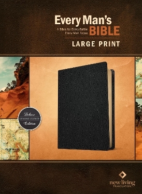 NLT Every Man's Bible, Large Print, Black Genuine Leather - Stephen Arterburn