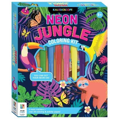 Kaleidoscope Coloring Kit Neon Jungle - Hinkler Pty Ltd