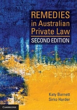 Remedies in Australian Private Law - Barnett, Katy; Harder, Sirko