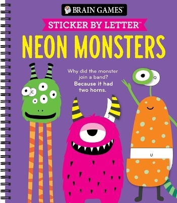 Brain Games - Sticker by Letter: Neon Monsters -  Publications International Ltd,  New Seasons,  Brain Games