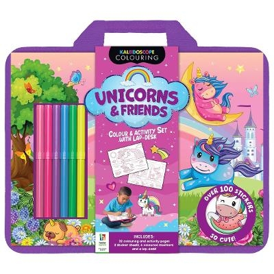 Unicorns and Friends Colouring Set with Lap Desk - Hinkler Pty Ltd