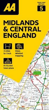 AA Road Map Midlands & Central England - 