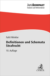 Definitionen und Schemata Strafrecht - Christian Fahl, Klaus Winkler