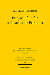 Bürgschaften für nahestehende Personen - Konstantin Zillner