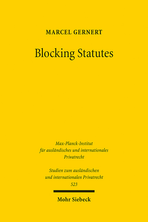 Blocking Statutes - Marcel Gernert