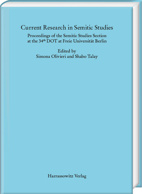 Current Research in Semitic Studies - 