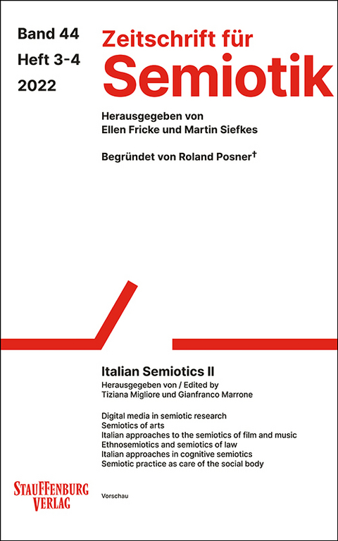 Zeitschrift für Semiotik / Italian Semiotics II - 