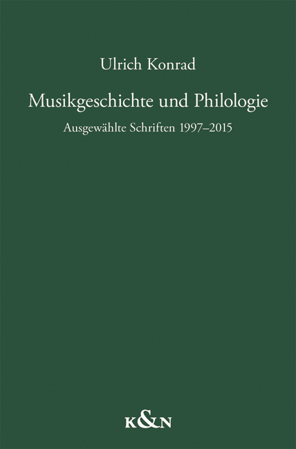 Musikgeschichte und Philologie - Ulrich Konrad