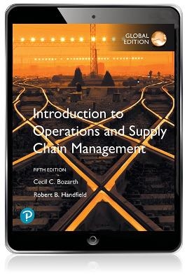 (AUS)Access Card -- Pearson MyLab Operations Management with Pearson eText 2.0 for Introduction to Operations and Supply Chain Management, Global Edition - Cecil Bozarth, Robert Handfield