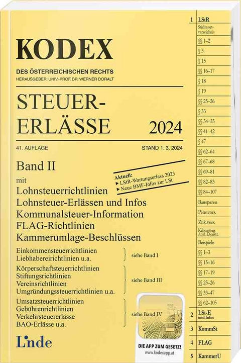 KODEX Steuer-Erlässe 2024, Band II - Elisabeth Titz-Frühmann