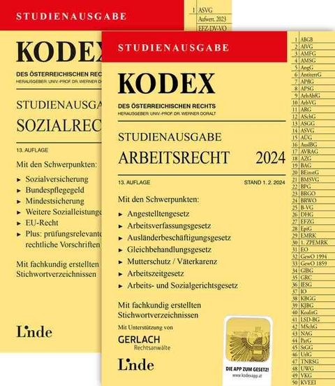 KODEX-Paket Studienausgabe Arbeits- und Sozialrecht 2024 - 