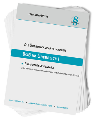 Überblickskarteikarten BGB im Überblick I - Karl-Edmund Hemmer; Achim Wüst