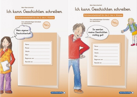 Ich kann Geschichten schreiben Teil 1 und 2 im Set - 2 Schülerarbeitshefte für die 2. bis 4. Klasse - Katrin Langhans