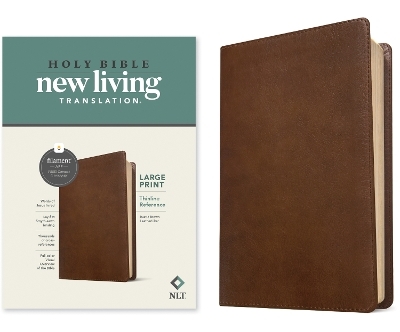 NLT Large Print Thinline Reference Bible, Filament Enabled Edition (Red Letter, Leatherlike, Rustic Brown) -  Tyndale