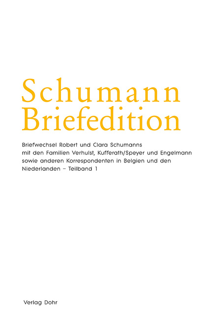 Schumann-Briefedition - 