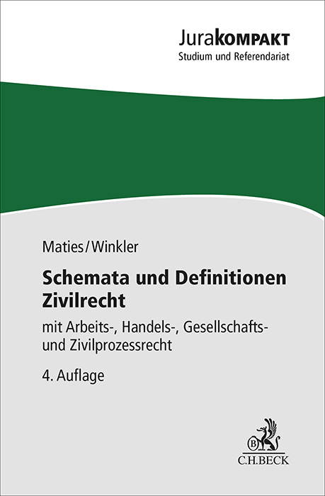Schemata und Definitionen Zivilrecht - Martin Maties, Klaus Winkler