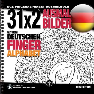 31x2 Ausmalbilder mit dem deutschen Fingeralphabet - S.T. Lassal