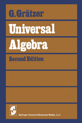 Universal Algebra - George Grätzer