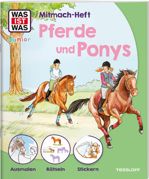 WAS IST WAS Junior Mitmach-Heft Pferde & Ponys - Eva Dix, Sabine Schuck, Ida Schuhmann