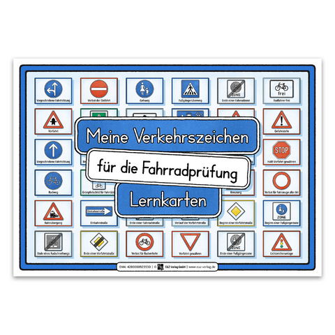 Meine Verkehrszeichen für die Fahrradprüfung- mit den neuen Verkehrszeichen -  E&  Z-Verlag GmbH