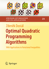Optimal Quadratic Programming Algorithms - Zdenek Dostál