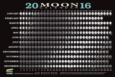 2016 Moon Calendar Card (5-Pack) - Kim Long