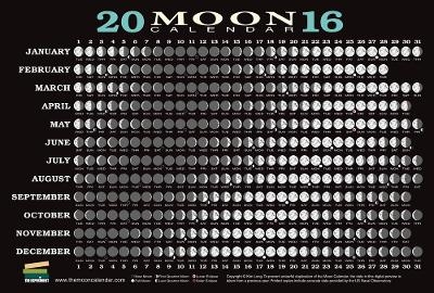 2016 Moon Calendar Card (20-Pack) - Kim Long